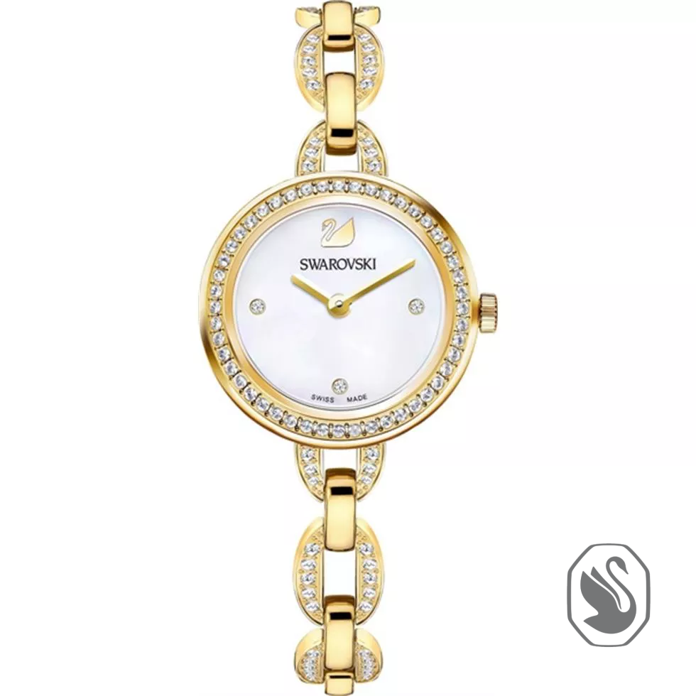 Swarovski Aila Mini Gold Tone Watch 28mm