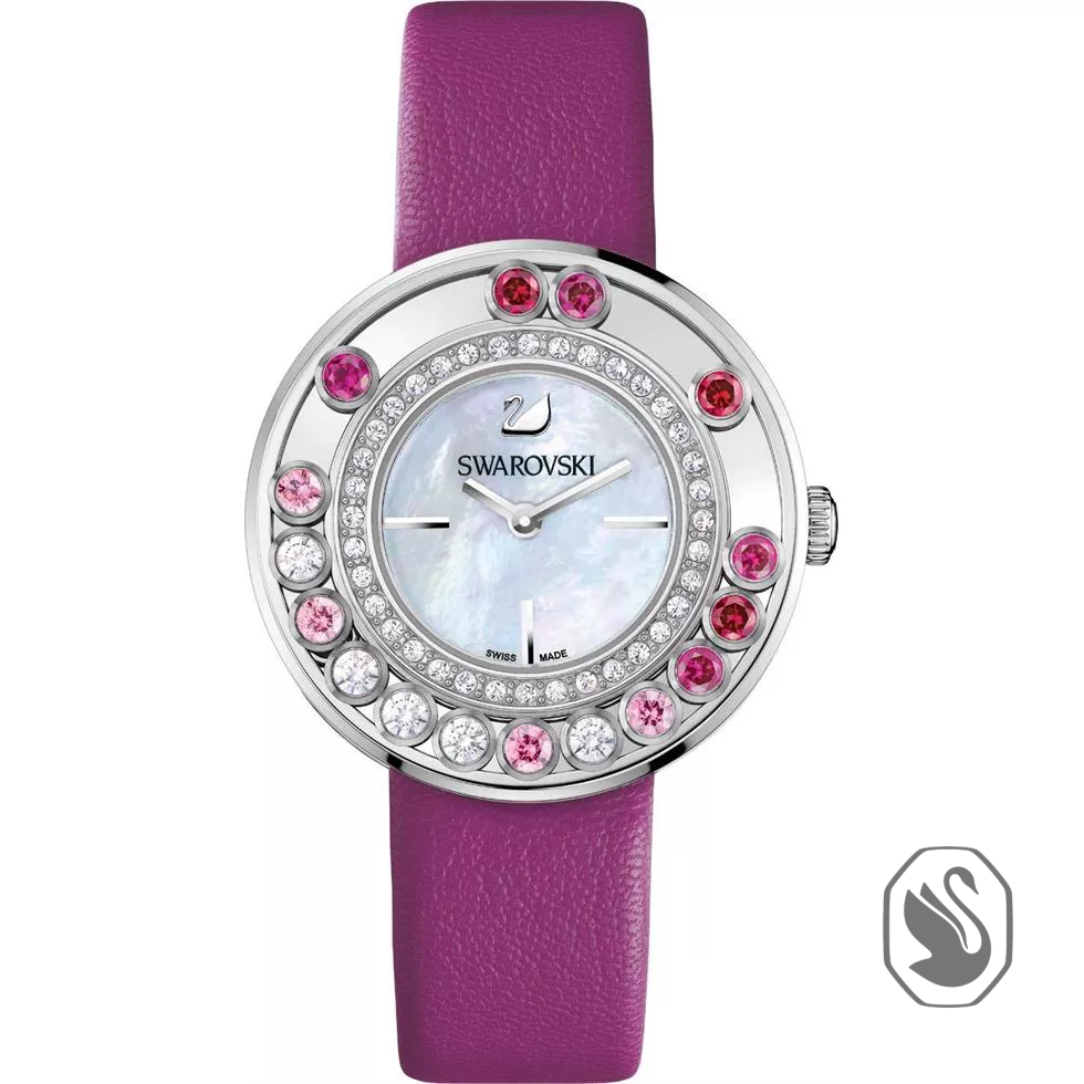 Swarovski Lovely Crystals Magenta Watch 35mm