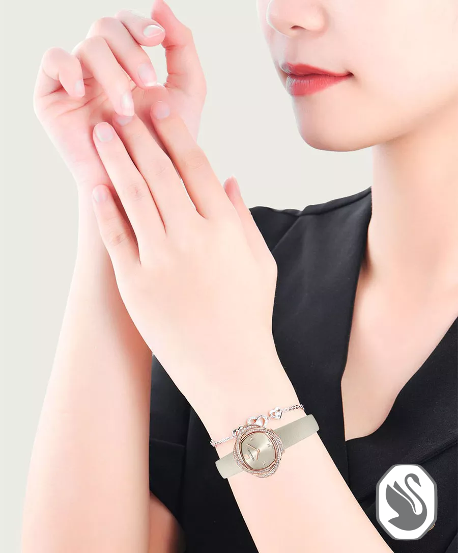 Swarovski Crystal Flower Watch 30mm