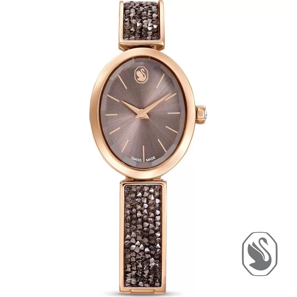 Swarovski Crystal Rock Oval Watch 26mmx29mm