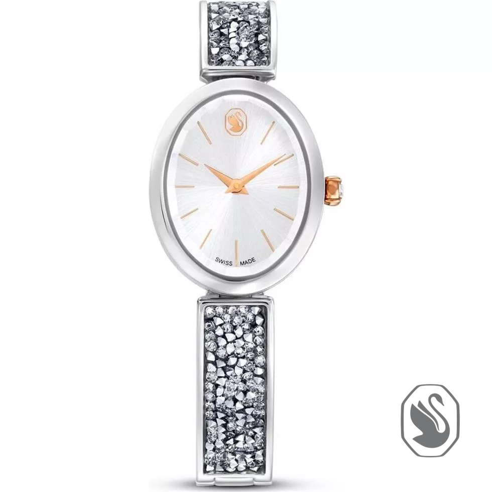 Swarovski Crystal Rock Oval Watch 26x29MM