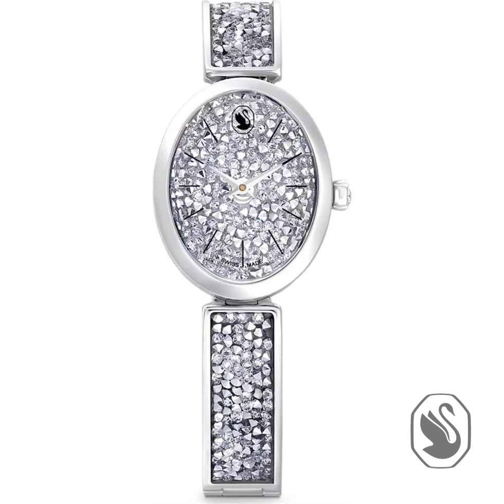 Swarovski Crystal Rock Oval Watch 29x26mm