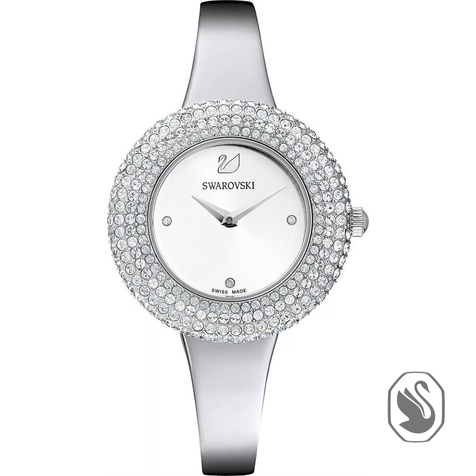 Swarovski Crystal Rose Silver Watch 34mm