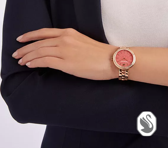 Swarovski Daytime Coral Ladies Watch 34mm