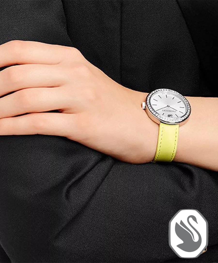 Swarovski Daytime Leather Strap Watch 34mm