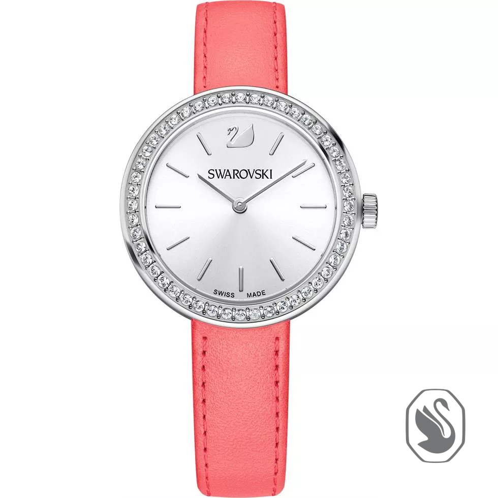 SWAROVSKI DAYTIME PINK SWISS WATCH 34mm