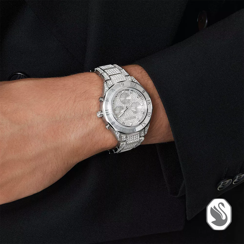 Swarovski Dextera Lux Silver Watch 40mm