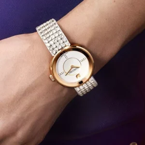 Swarovski Gold Swiss Quartz Watch 30mm