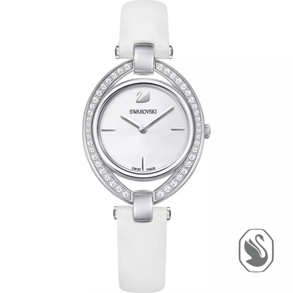 Swarovski Stella White Strap Watch 29mm