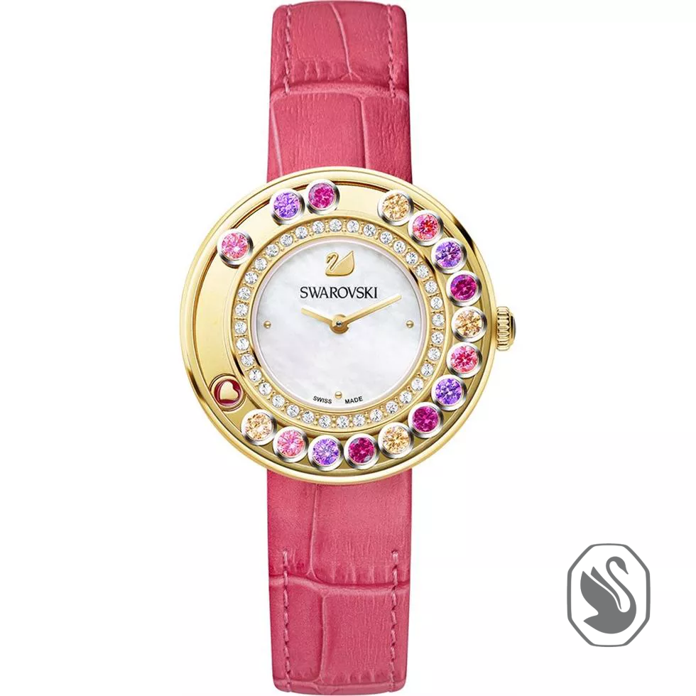 SWAROVSKI LOVELY CRYSTALS BERRY PINL WATCH 35MM