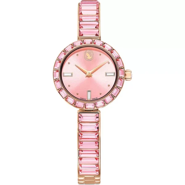 Swarovski Matrix Pink Tone Watch 25mm