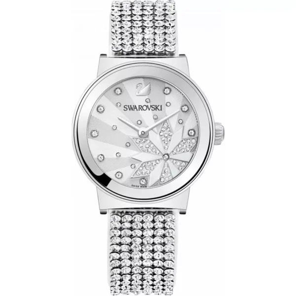 Swarovski Silver Swiss Quartz Watch 36mm