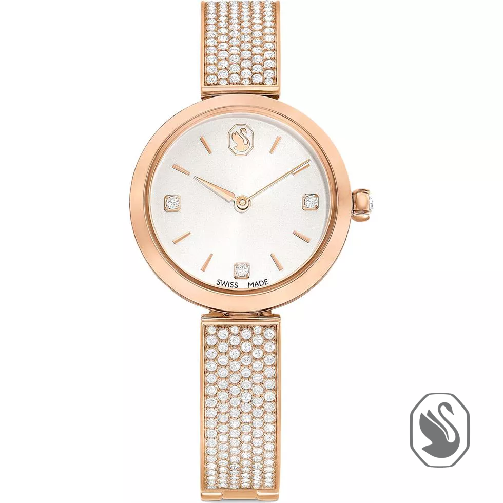 Swarovsky Illumina Rose Gold Tone Watch 27mm
