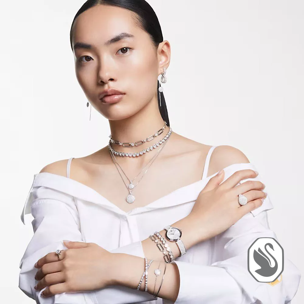 Swarovsky Illumina Silver Tone Watch 27mm